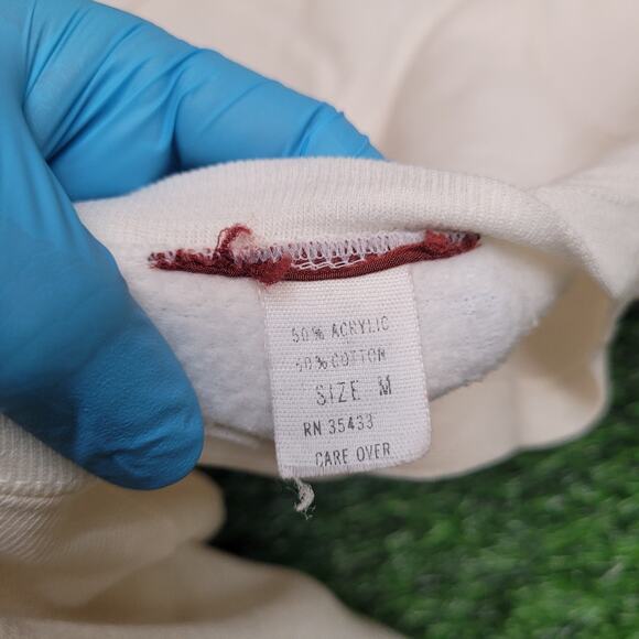 VTG 1985 Funny Rabbit Sweatshirt Womens Large (Tagged M) Cropped 3/4 Sleeve - Picture 8 of 8